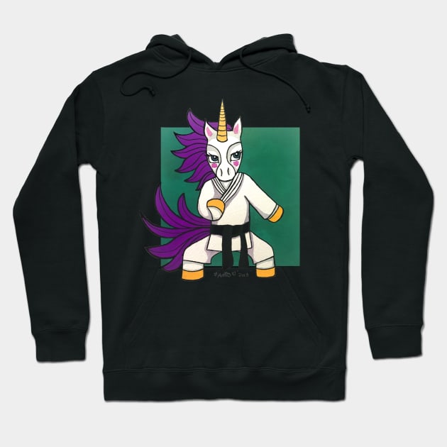 Green Karat-icorn (Karate Unicorn): Animals of Inspiration Hoodie by mellierosetest